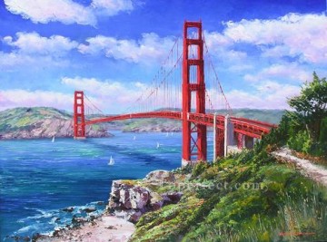 Puente Golden Gate San Francisco urbano americano Pinturas al óleo